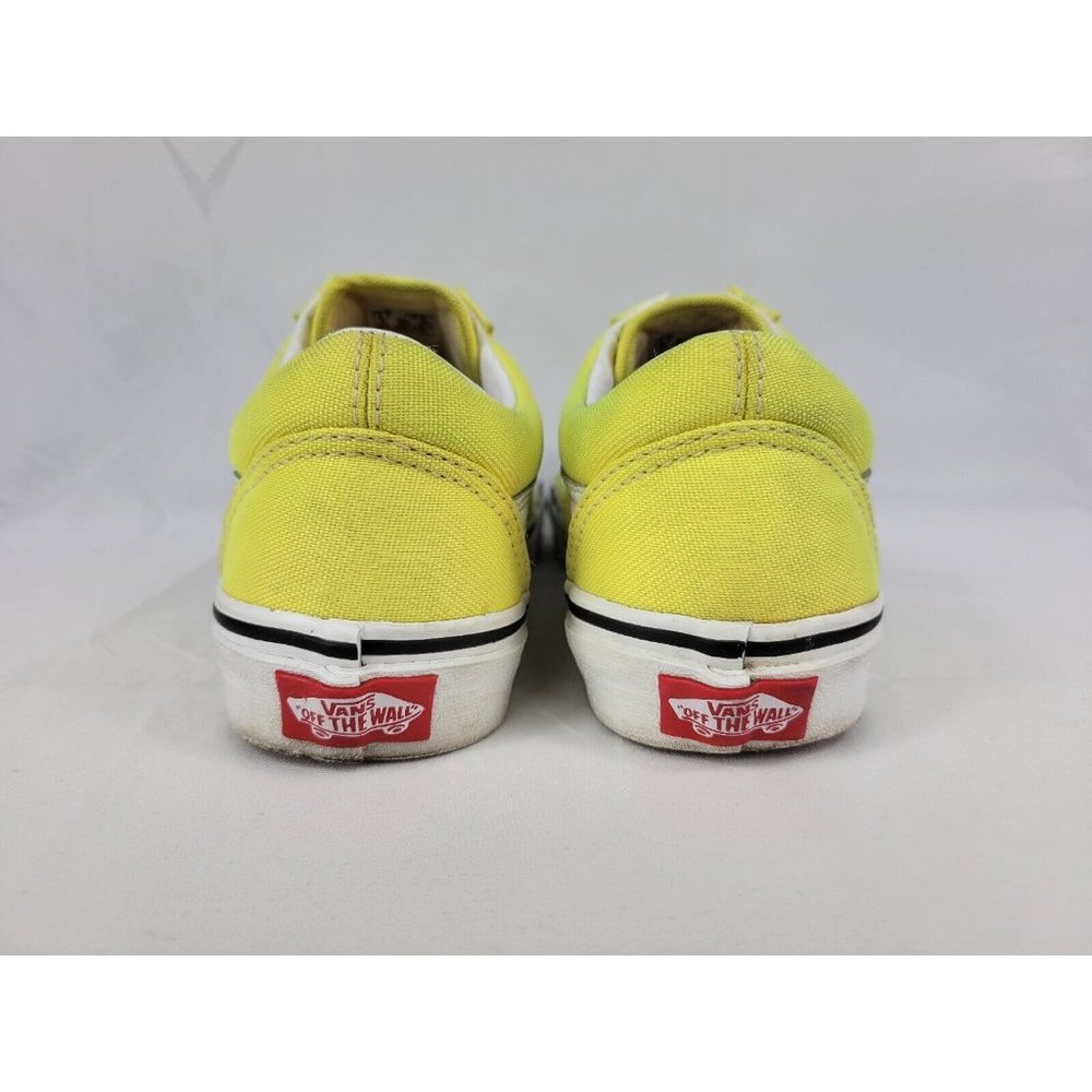 Vans Old Skool Shoes Sneakers Womens Size 6 Neon Highlighter Yellow White 508731 - Picture 2 of 12